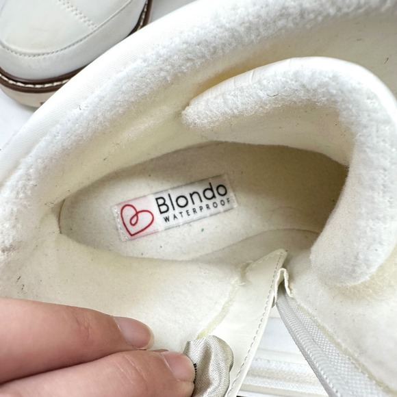 Blondo Daisy Waterproof Lug Sole Boot White Size 6‎ - Picture 12 of 14